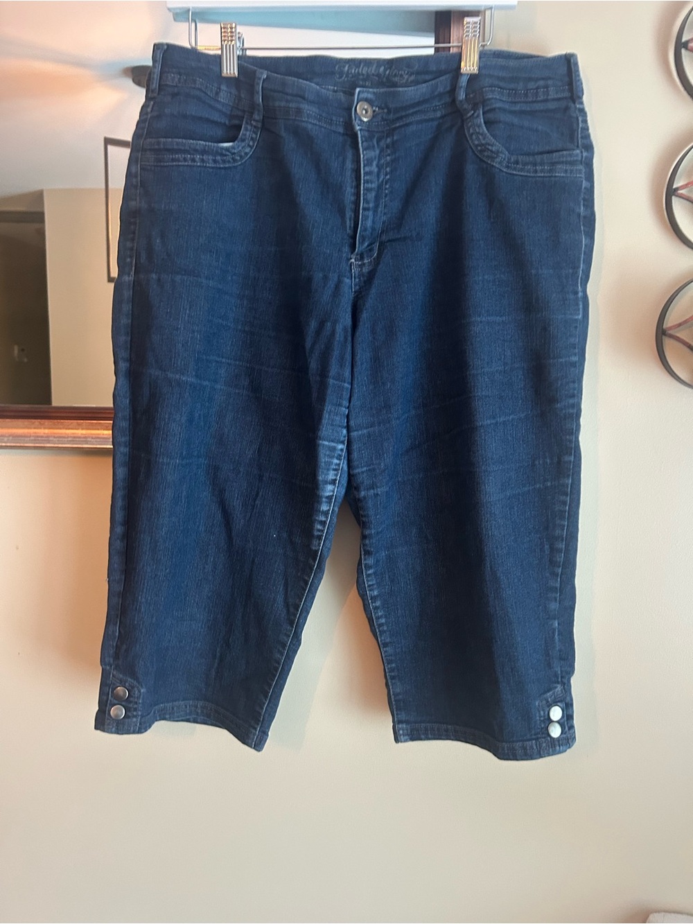 Faded Glory Dark Blue Denim Jean Shorts